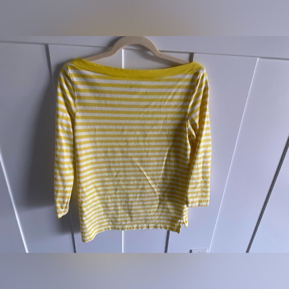 Kate Spade Devon Yellow Boatneck Stripe Top - Picture 4 of 7